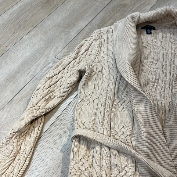 Tommy, size large, long knitted cardigan with tie belt - Picture 2 of 3